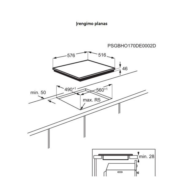 Kaitlentė AEG IEE64070XB 2