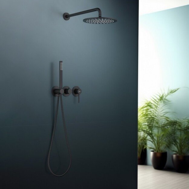 Potinkinė dušo sistema BlueWater BOSTON BOS-ZKP.350, juodas matinis 3