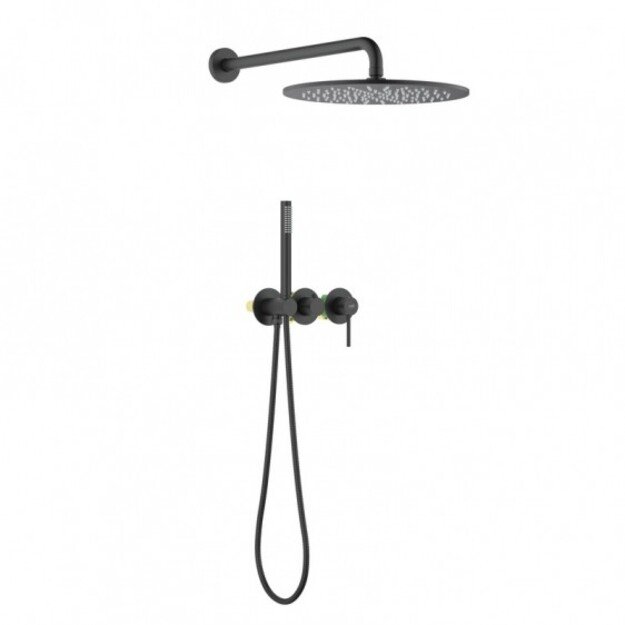 Potinkinė dušo sistema BlueWater BOSTON BOS-ZKP.350, juodas matinis