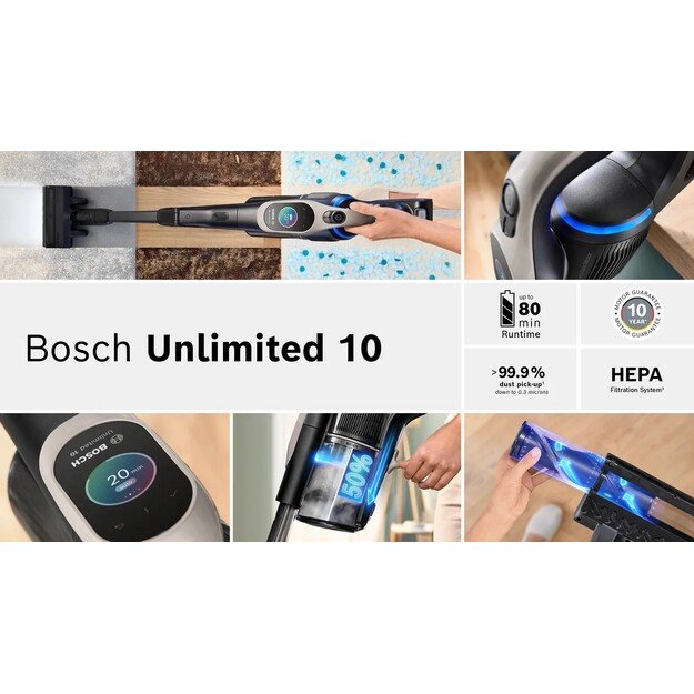 Dulkių siurblys Bosch Unlimited 10, BBS1041GQC 10