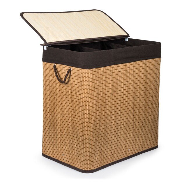 Skalbinių dėžė su pertvara G21 63555174, 150l, bambukinė 6