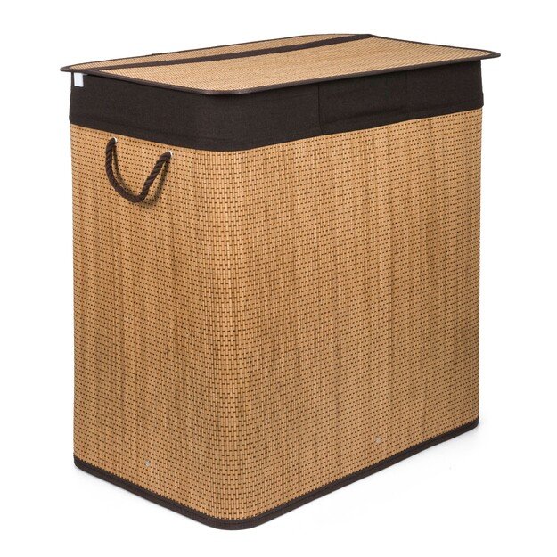 Skalbinių dėžė su pertvara G21 63555174, 150l, bambukinė