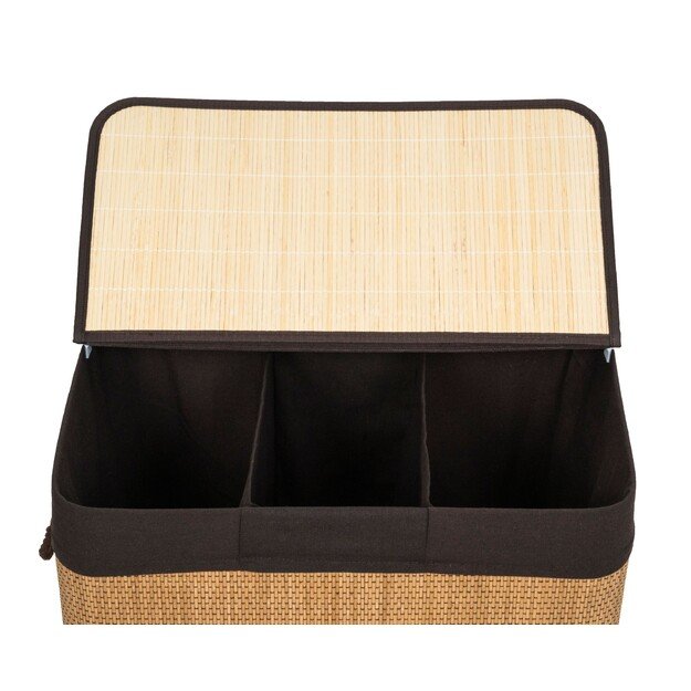 Skalbinių dėžė su pertvara G21 63555174, 150l, bambukinė 3