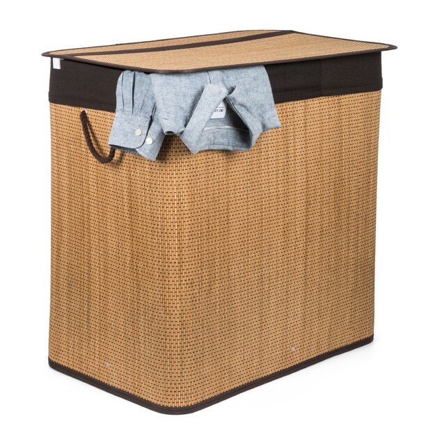 Skalbinių dėžė su pertvara G21 63555174, 150l, bambukinė 5