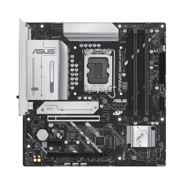 Mainboard|ASUS|Intel B860 Express|LGA1851|Micro-ATX|Memory DDR5|Memory slots 4|1xPCI-Express 4.0 1x|1xPCI-Express 4.0 16x|1xPCI-Express 5.0 16x|2xM.2|1xHDMI|1xDisplayPort|7xUSB 2.0|1xUSB-C|1xUSB-C w/Thunderbolt|1xOptical S/PDIF|1xRJ45|3xAudio port|PRIMEB8