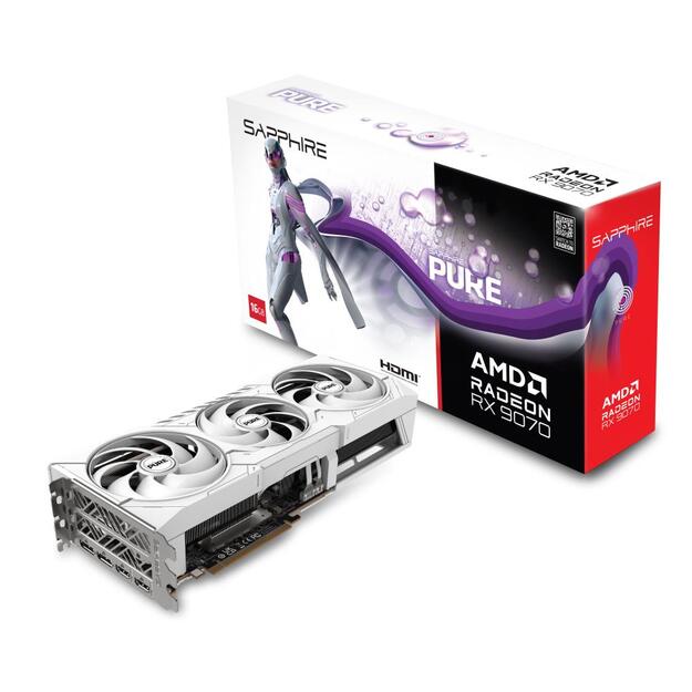 Graphics Card|SAPPHIRE|AMD Radeon RX 9070|16 GB|GDDR6|256 bit|PCIE 5.0 16x|Triple slot Fansink|2xHDMI|2xDisplayPort|11349-02-20G