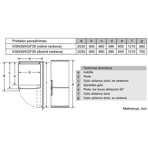 Šaldytuvas Bosch KGN39VWEQ 5