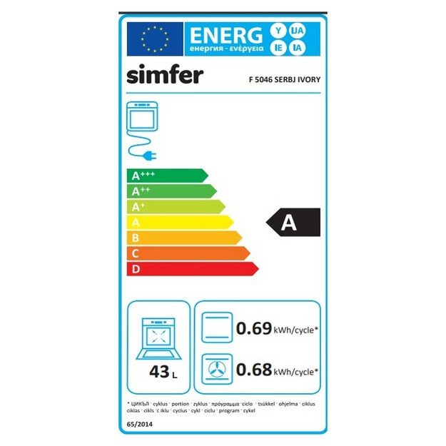Keraminė kaitlentė su elektrine orkaite Simfer F 5046 SERBJ 2