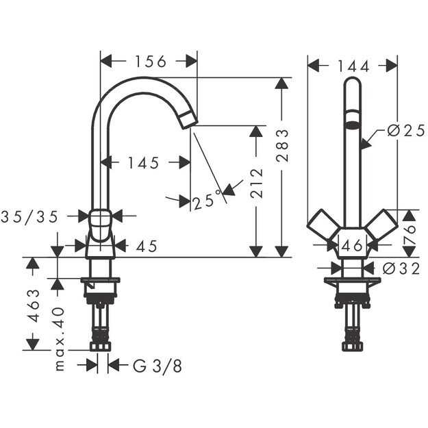 Virtuvinis maišytuvas Hansgrohe Logis M31, 71280000 1