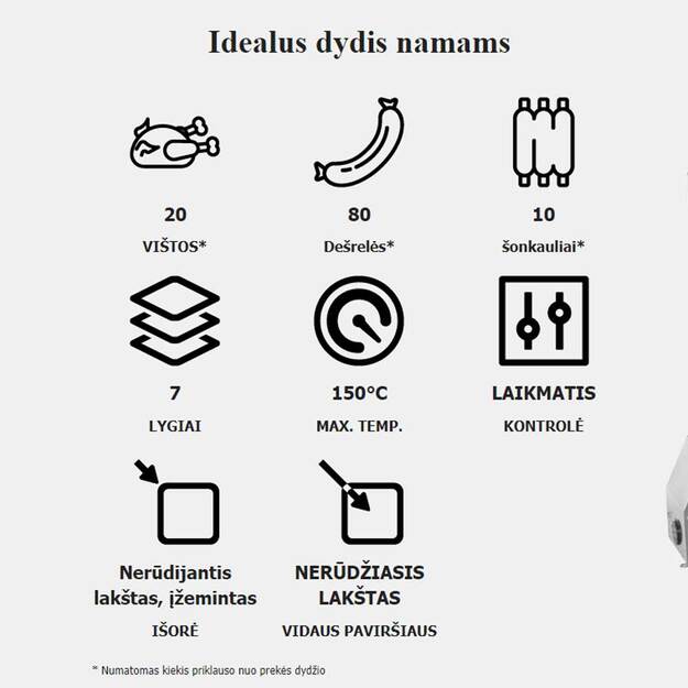 Rūkykla Borniak 150L nerūdijančio plieno +BBQ ir wifi BBDSW-150 13