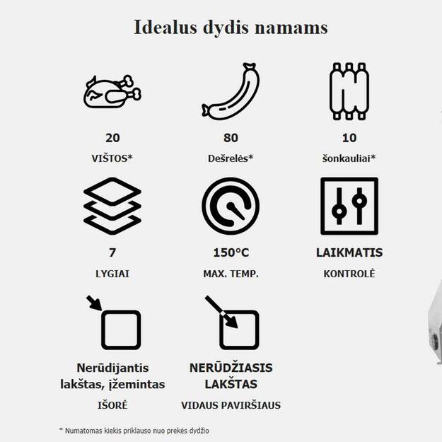 Rūkykla Borniak 150L nerūdijančio plieno +BBQ ir wifi BBDSW-150 7