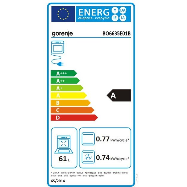 Įmontuojama orkaitė Gorenje BO6635E01B 2