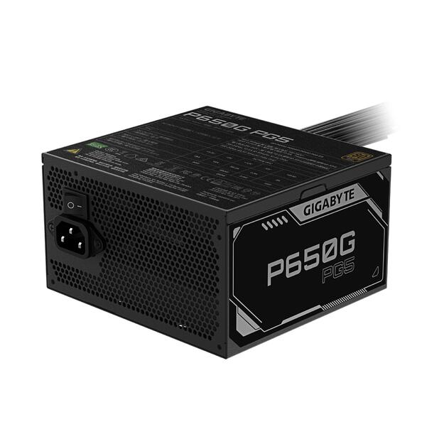 Power Supply|GIGABYTE|GP-P650G PG5|ATX 3.1|650 Watts|Efficiency 80 PLUS GOLD|PFC Active|MTBF 100000 hours|GP-P650GPG5