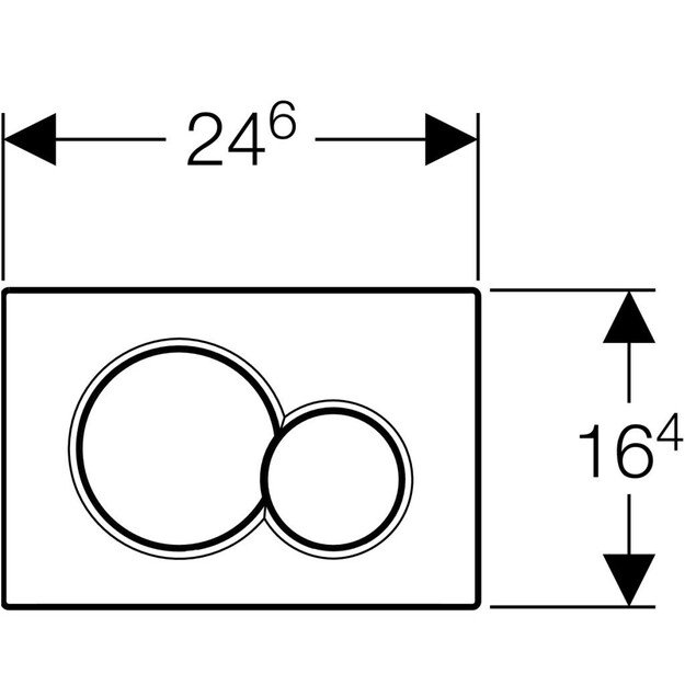 Vandens nuleidimo mygtukas Geberit Sigma 01 115.770.JQ.5 1