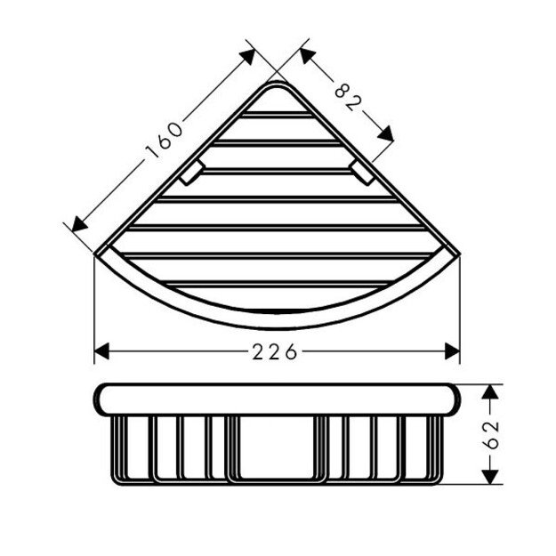 Kampinė lentynėlė Hansgrohe Logis Universal 41710000 1