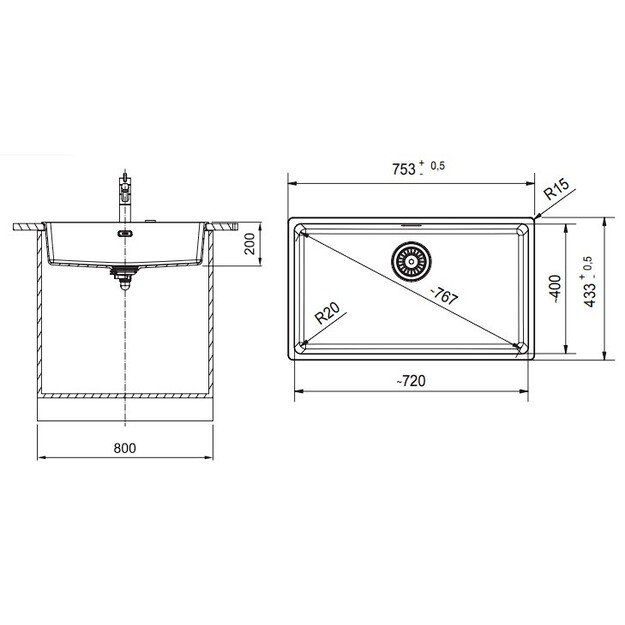Virtuvės plautuvė Franke Maris MRG 210/110-72, balta, 125.0683.187 1