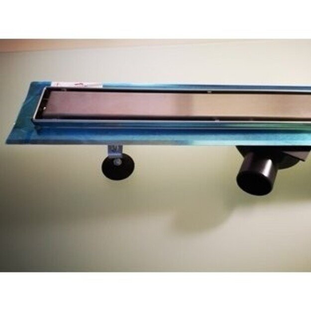 Du&scaron;o latako komplektas 2 in1 su dvipusėmis grotelėmis steel/plate 800mm Tece Linus 15103080 2