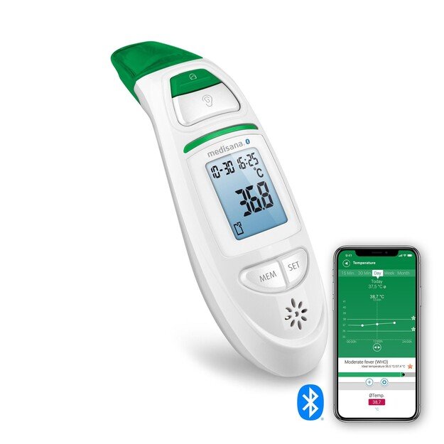 Infraraudonųjų spindulių daugiafunkcis termometras Medisana TM 750 Connect, su Bluetooth, 76145