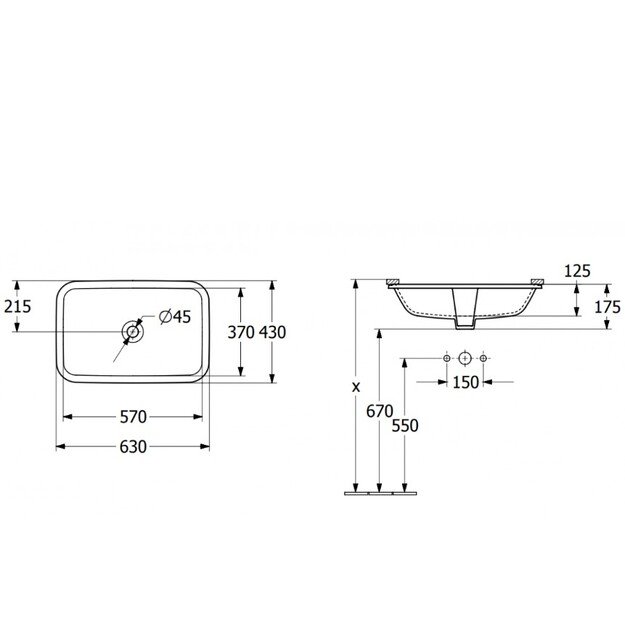 Praustuvas montuojamas po stalvir&scaron;iu Villeroy & Boch Architectura 5A776001 2