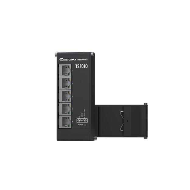 Switch|TELTONIKA|Switch type Unmanaged|Form factor DIN rail|5xRJ-45 ports|RJ-45 Ports Type Fast Ethernet (10/100)|5xFast Ethernet (copper) ports quantity|TSF010000000