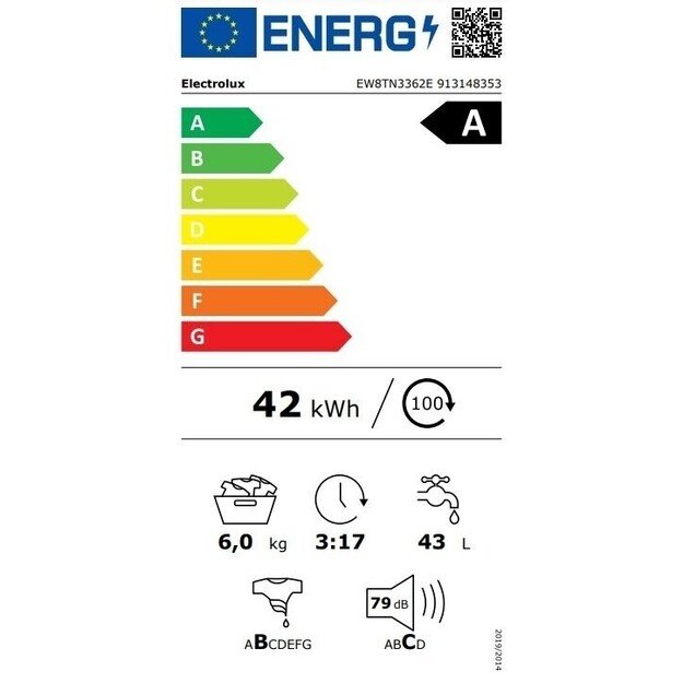 Skalbimo ma&scaron;ina su garų funkcija Electrolux EW8TN3362E 1