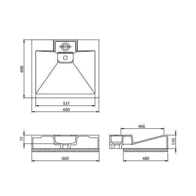 Praustuvas montuojamas ant skalbimo ma&scaron;inos Locus BQW600-700 1