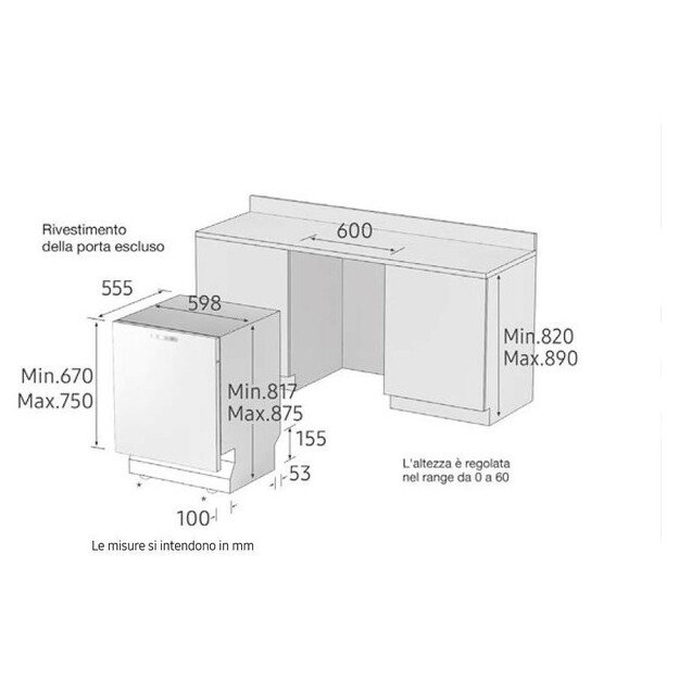 Indaplovė Samsung DW60M6070IB 6