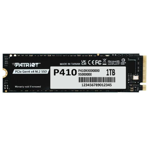 SSD|PATRIOT|320xTBW rating|NVMe Yes|PCI Express|M.2|1000 GB|P410P1TBM28H