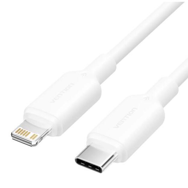 CABLE USB-C TO LIGHTNING/1M WHITE LAKWF VENTION