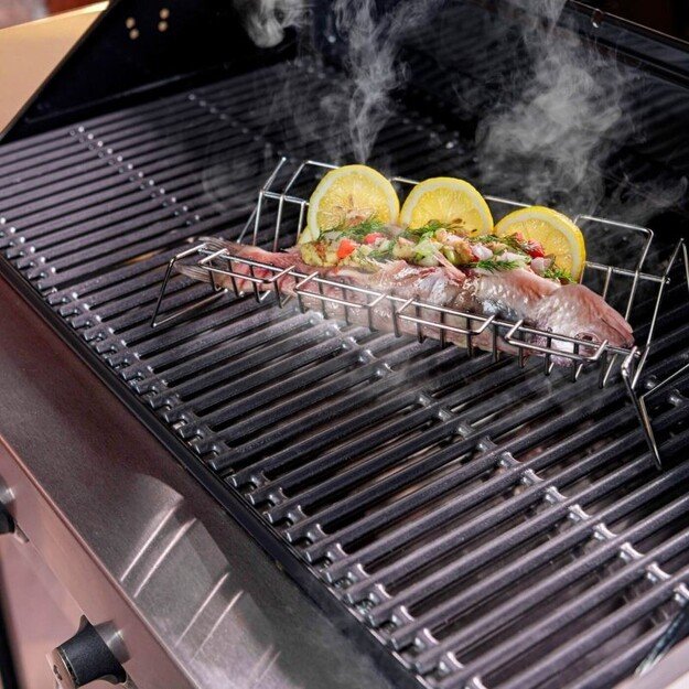 &Scaron;launelių ir &scaron;onkaulių laikiklis-universalios grotelės Char-Broil Grill+ 4