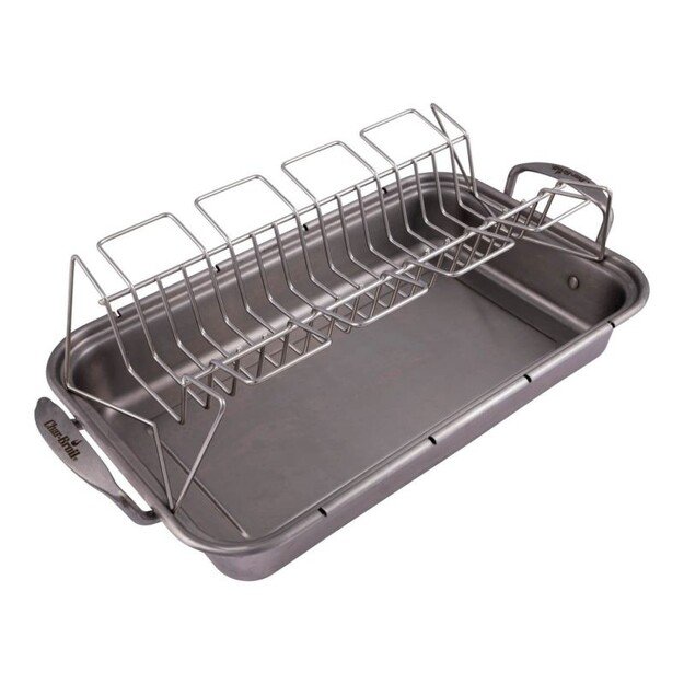 &Scaron;launelių ir &scaron;onkaulių laikiklis-universalios grotelės Char-Broil Grill+ 3