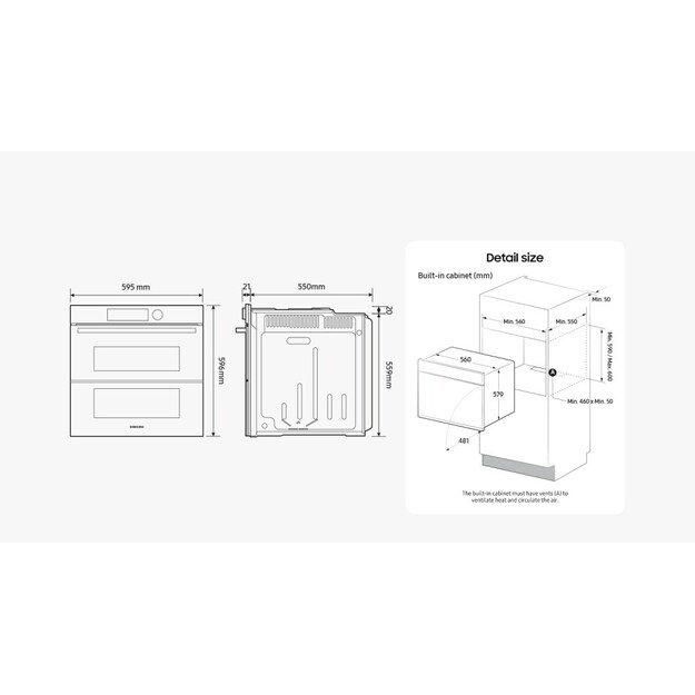 orkaitė Samsung NV7B4345VAK/U2 2