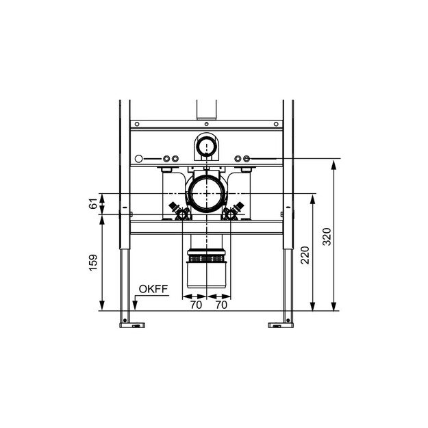 Montavimo komplektas standartiniam rėmui TECEone 9880046 1