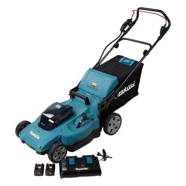 Akumuliatorinė vejapjovė Makita DLM538CT2 2x18 V 2x5,0 Ah akum.