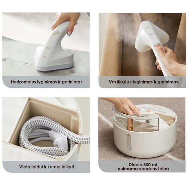 Prietaisas lyginantis kar&scaron;tais garais Zyle Garment Steamer 2 in 1, ZY001GS, 2280 W 1