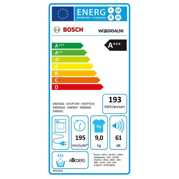 Džiovyklė BOSCH WQB245ALSN