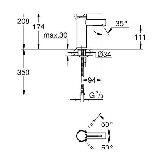 Praustuvo maišytuvas Grohe Essence 34294001