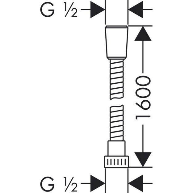 Dušo žarna 160 cm Hansgrohe Metaflex 28266000