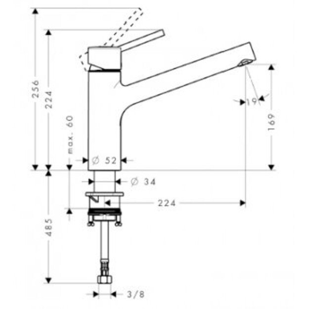 Maišytuvas Hansgrohe Talis S, 32851000