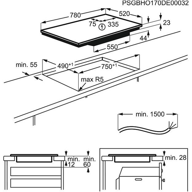 Indukcinė kaitlentė AEG IPE84531FB