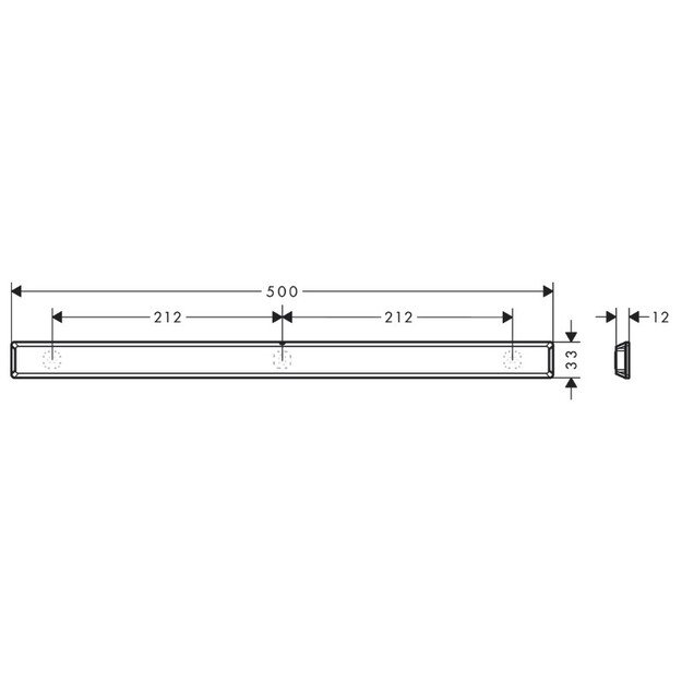 Universalus sieninis laikiklis Hansgrohe WallStoris 27902700, baltas matinis