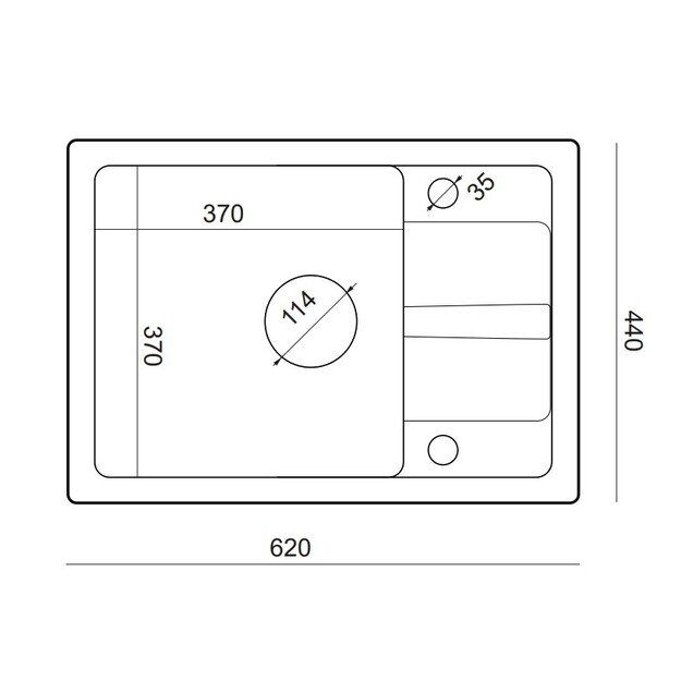 Plautuvė su maišytuvu Quadron GO SMART, TQ6244GSCZ, juoda