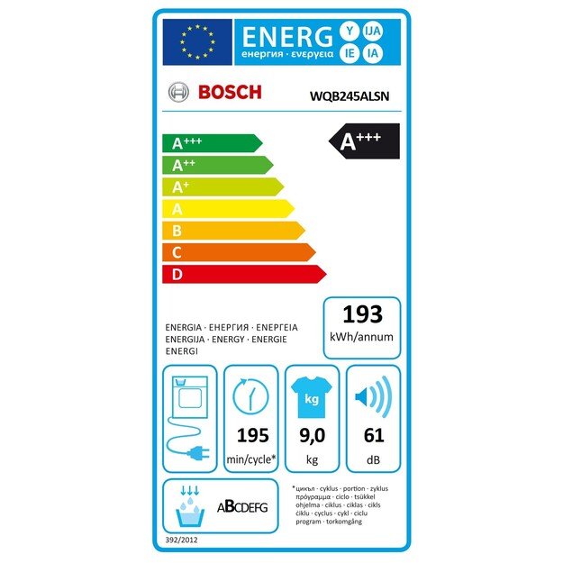 Džiovyklė Bosch WQB245ALSN