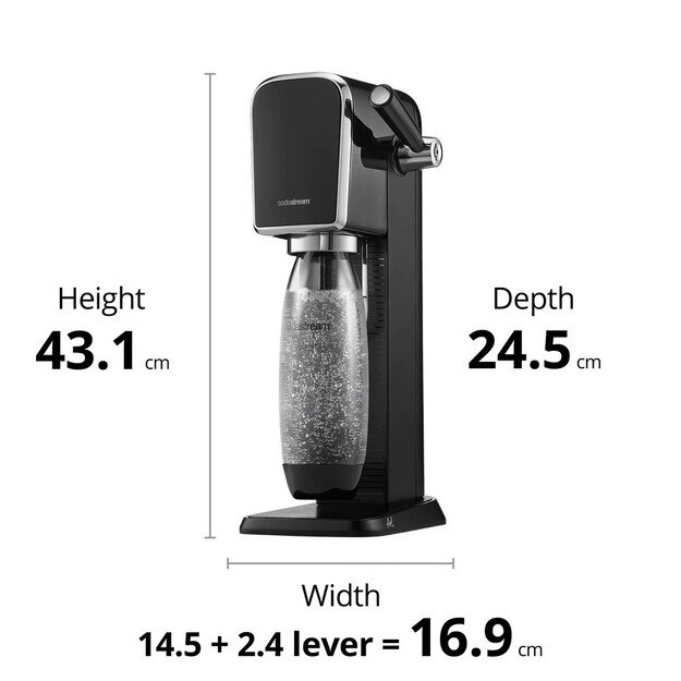 Gazuotų gėrimų gaminimo aparatas SodaStream Art Black