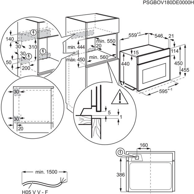 Įmontuojama kompaktinė orkaitė Electrolux EVM8E08X