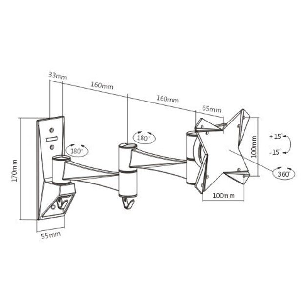 TV laikiklis Standart LDA01-112, 13 - 27 