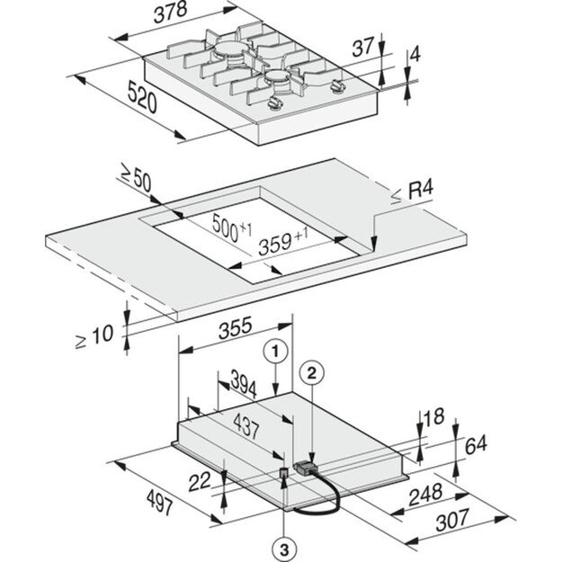 Domino kaitlentė Miele CS 7102-1 FL