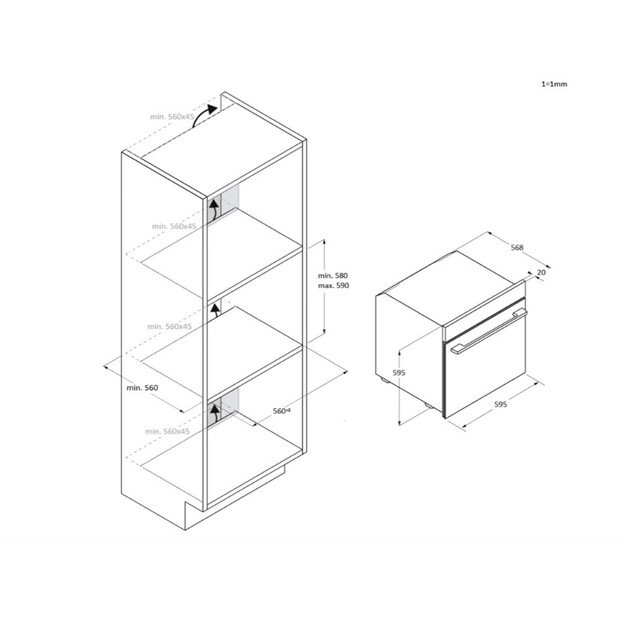 Orkaitė Candy CA6 NP5B3EHTB