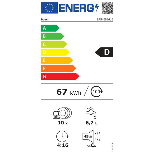 Indaplovė BOSCH SPS4EMI61E