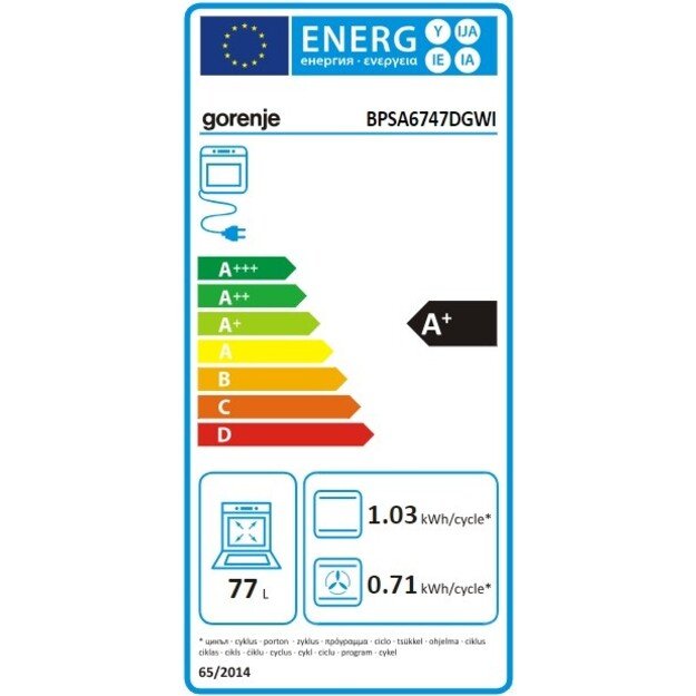 Orkaitė Gorenje BPSA6747DGWI